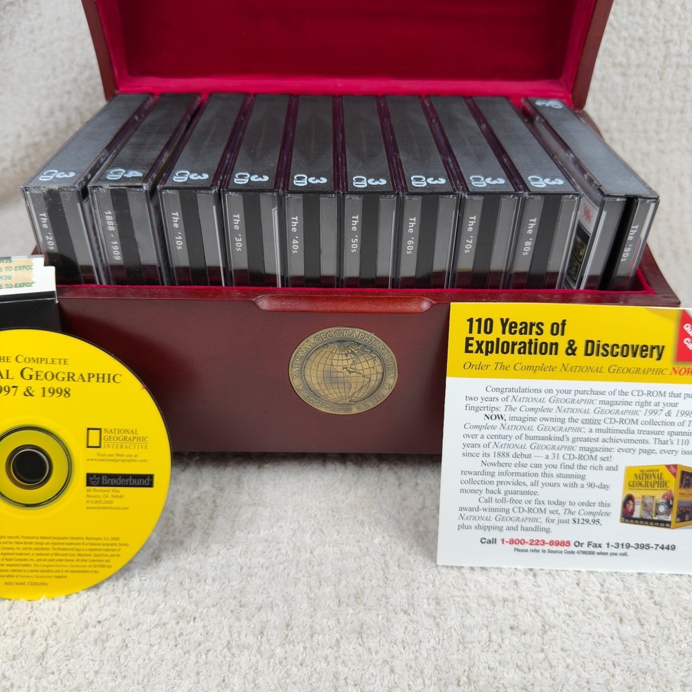 National Geographic Complete CD-ROM Collection‎ 1888-1998 In Wood Box